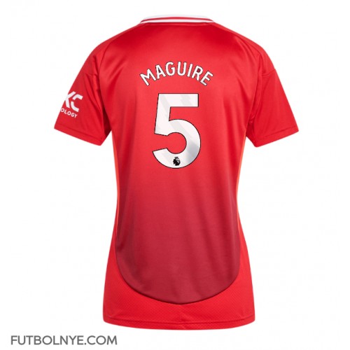 Camiseta Manchester United Harry Maguire #5 Primera Equipación para mujer 2024-25 manga corta